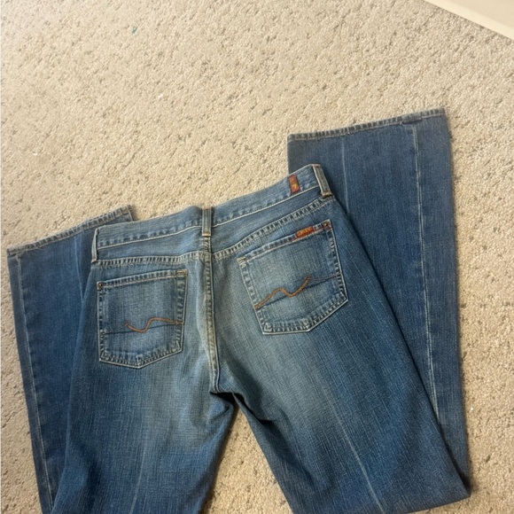 7 For All Mankind size 29 classic EUC MINT Women's Boot Cut Jeans in Faded Blue - Picture 7 of 15